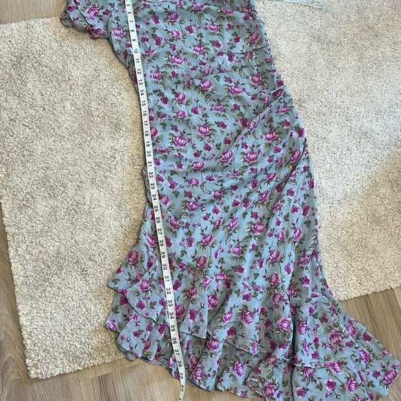 REVOLVE ASTR Floral One Shoulder Ruffle Midi Dress - Picture 10 of 11